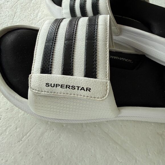 Size 6 - Adidas 5G Superstar Slides/Sandals RARE White/Black Men AC8702 - Picture 14 of 14